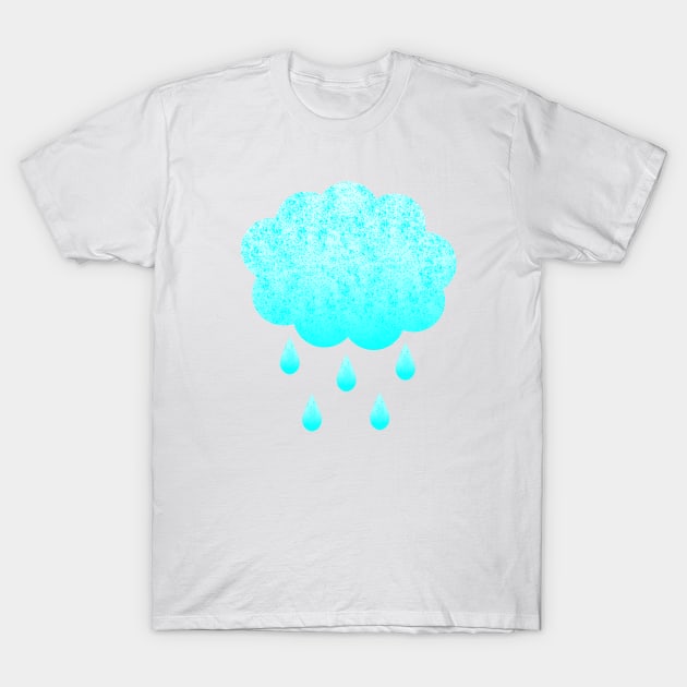 Cloud and raindrops T-Shirt by mborgali